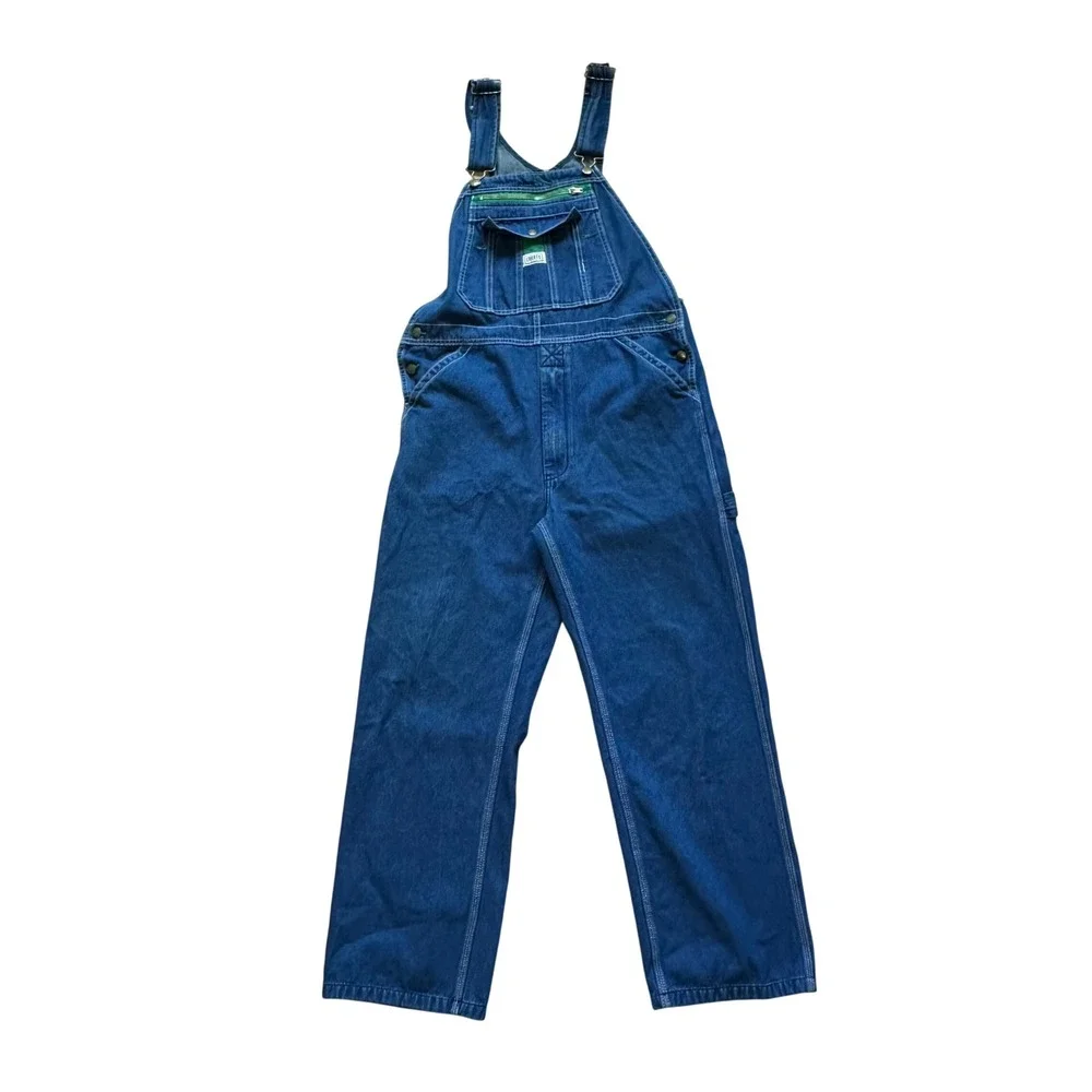 Liberty Men's Stonewashed Denim Bib Overalls 34x30 Workwear Carpenter Pockets